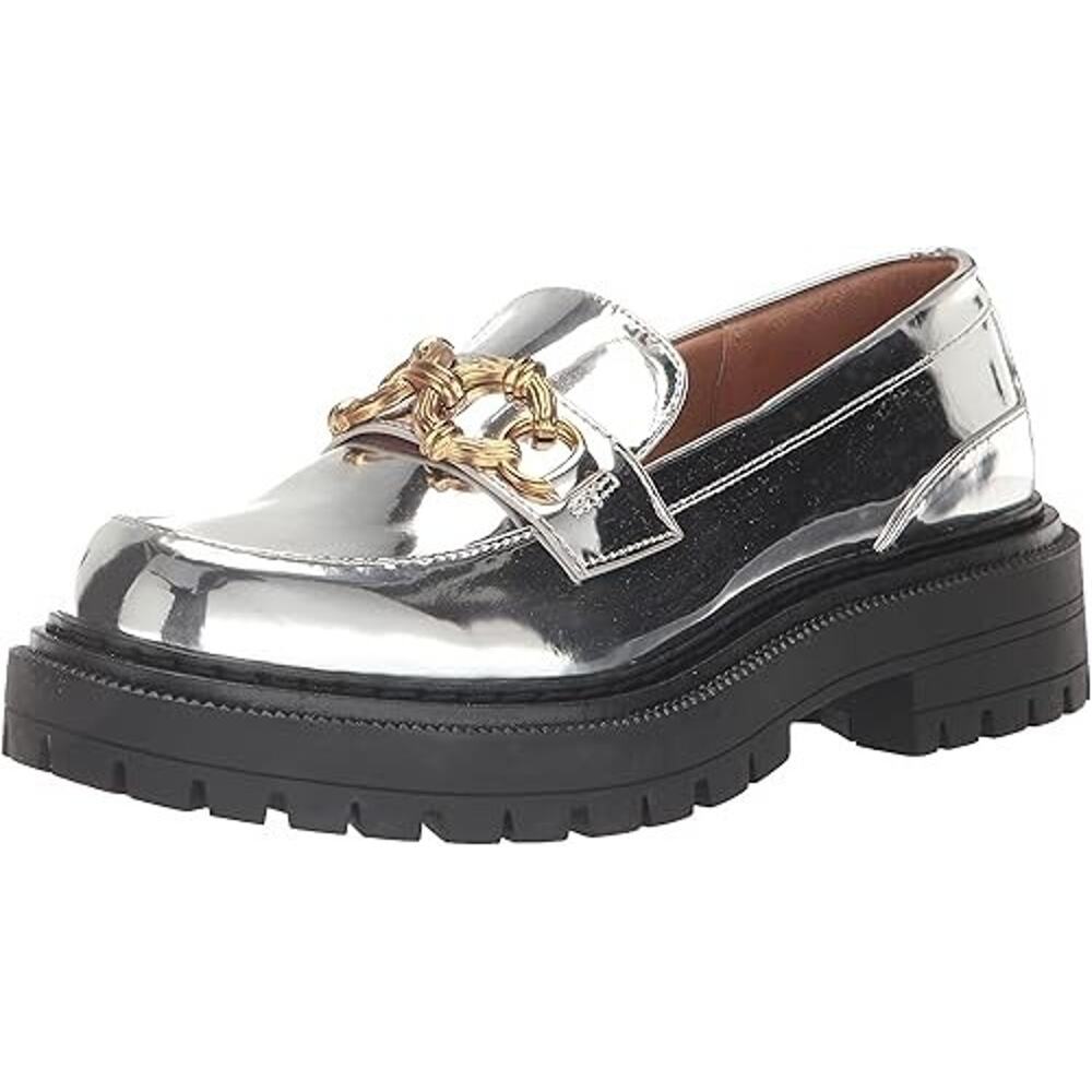 Circus NY Women's by Sam Edelman Ella Loafer Shoes, Soft Silver Size 9.5M